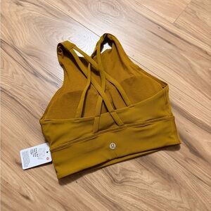 lululemon Energy Long Line Yellow Sports Bra